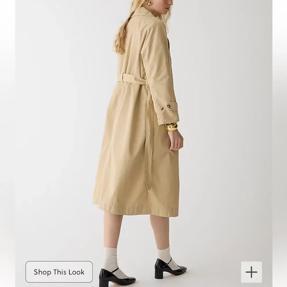 J. Crew Relaxed heritage trench coat in chino Light Khaki NEW BT324 - Picture 5 of 12
